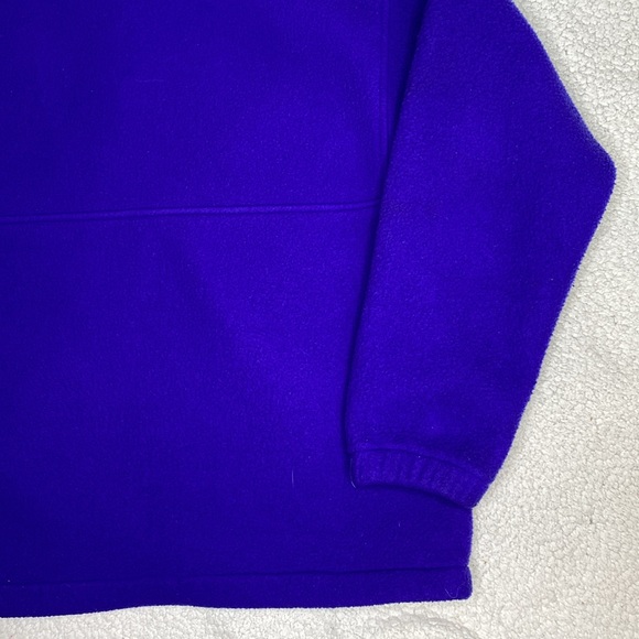 Vintage Columbia Fleece 1/2 Zip Hooded Anorak Jacket: Size Small - Picture 9 of 10